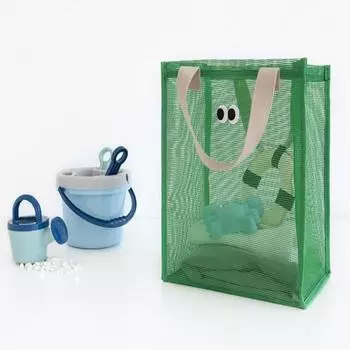 Летняя пляжная сумка из сетчатой ткани с милым принтом глаз, женская повседневная сумка, креативная сумка-тоут для женщин чёрный