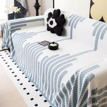 Летняя подушка для дивана, черная технология, крутая шелковая подушка, летний коврик в скандинавском стиле в стиле Instagram, чехол для дивана, полное полотенце 180*130cm