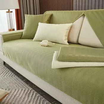 Летняя подушка для дивана Ice Silk, прохладный освежающий чехол для дивана, однотонная подушка, всесезонный универсальный нескользящий чехол для дивана, гостиная 70x70