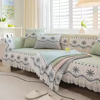 Летняя подушка для дивана из ледяного шелка, летняя подушка для сиденья, летняя нескользящая свежая ткань для чехла на диван 70*70cm