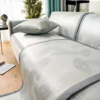 Летняя подушка для дивана из ледяного шелка, летняя противоскользящая подушка из ледяной ротанговой ткани, коврик-подушка, кожаный чехол для дивана, тканевый чехол 60*60