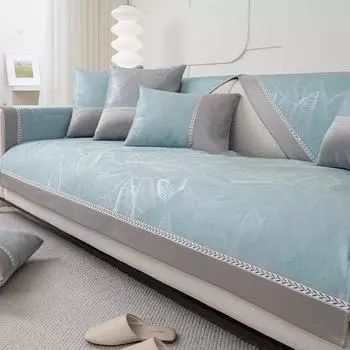 Летняя подушка для дивана из ледяного шелка, летний коврик, нескользящая подушка, простой современный летний легкий роскошный чехол для дивана 70*70cm