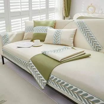 Летняя подушка для дивана из ледяного шелка, нескользящий летний коврик, подушка для стирки, универсальный прохладный коврик на четыре сезона, коврик из ротанга, чехол для дивана, ледяная подушка 70*70cm