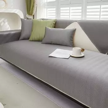 Летняя подушка для дивана из ледяного шелка, четырехсезонный универсальный нескользящий чехол для дивана для гостиной, крутой освежающий чехол для дивана, однотонная подушка 70x70cm 1pcs