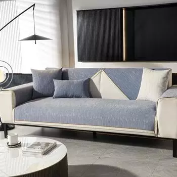 Летняя подушка для дивана из синели, высококачественный нескользящий светильник, роскошный прямой ряд, кожаный чехол для дивана, чехол для полотенец 70*70cm