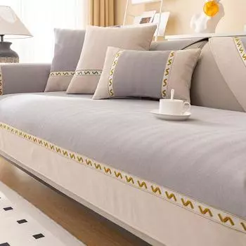 Летняя подушка для дивана, универсальная синельная подушка, современный простой тканевый нескользящий высококачественный чехол для дивана, чехол 70*70