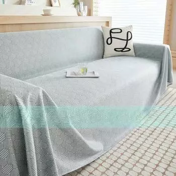 Летняя подушка для сиденья из ледяного шелка для дивана, летняя нескользящая прохладная подушка, простая тканевая подушка для сиденья, чехол для дивана, ткань с полным покрытием 200*180cm