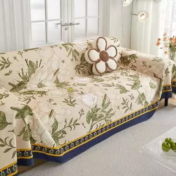 Летняя подушка для сиденья из ледяного шелка для летнего дивана, полотенце Bustling All-Inclusive, чехол для дивана, пылезащитный чехол, цельный чехол для дивана, ткань 180*130cm