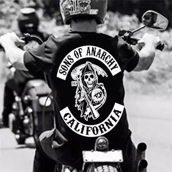 Летняя популярная модная персонализированная футболка для отдыха с принтом «Анархия Сын» в стиле пары с 3D-принтом S