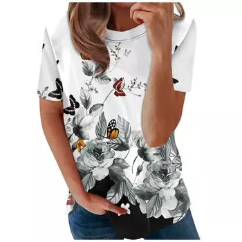 Летняя популярная мужская футболка с 3D-цифровой печатью, женские повседневные футболки с коротким рукавом, топы S