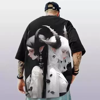 Летняя популярная мужская футболка с 3D-принтом и персонажами мультфильмов 2024 года, большой размер, модная, свободная, удобная, дышащая, быстросохнущая 2XS