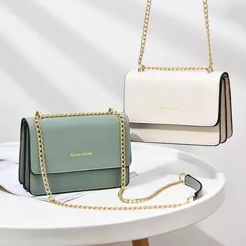 Летняя популярная женская сумка-цепочка, женская маленькая квадратная сумка через плечо, новая модная женская маленькая сумка через плечо