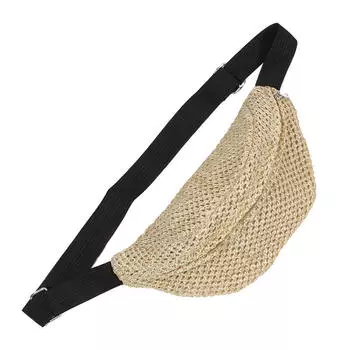 Летняя поясная сумка Модная повседневная диагональная сумка Минималистичная одноплечевая нагрудная сумка One size чёрный