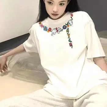 Летняя повседневная футболка большого размера из 100% хлопка для женщин, хип-хоп, уличная одежда, винтажные футболки с коротким рукавом в стиле Харадзюку с рисунком для женщин, черные, белые, топы Y2k S