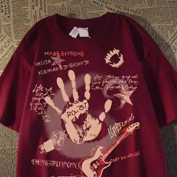 Летняя повседневная футболка с принтом, мужская, с круглым вырезом, с короткими рукавами, свободная футболка, большой размер XXXXXL