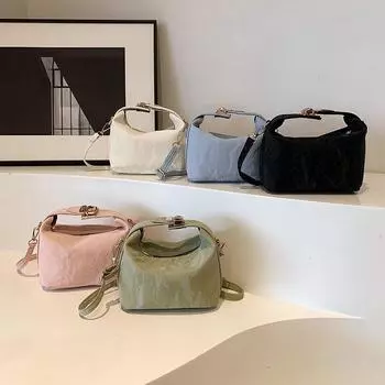 Летняя повседневная красивая простая текстурированная маленькая сумка для женщин повседневная индивидуальная новая модная сумка через плечо на одно плечо для женщин