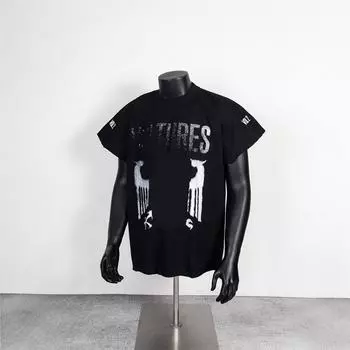 Летняя Повседневная Мода Черно-Белая Футболка Мужская Женская Футболка Оверсайз 1