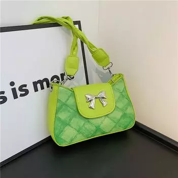 Летняя повседневная сумка через подмышку большого объема в иностранном стиле для женщин 2024 года, новая популярная женская сумка-мессенджер с бриллиантами чёрный