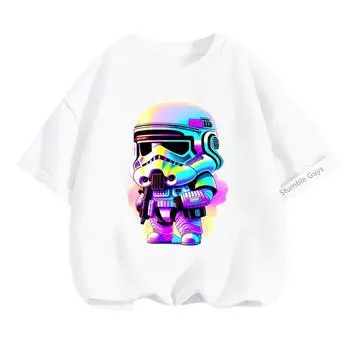 Летняя принтовая модная детская футболка для мальчиков и девочек, модная детская подростковая футболка с коротким рукавом, топы 3T(100cm)