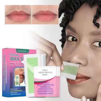 Летняя профессиональная восковая бумага для удаления волос на лице, 15 листов, наклейка для губ, женское лицо, непостоянные усы, волосы на губах
