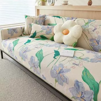 Летняя прохлада, ощущение льда, шелковая подушка для дивана, пылезащитная подушка для гостиной, американский маленький свежий жаккардовый чехол для дивана 70x70cm 1pcs