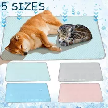 Летняя прохладная подушка для домашних животных, устойчивая к влаге и разрыву, подушка для льда для домашних животных, прохладная подушка для сна, подушка для отдыха S синий