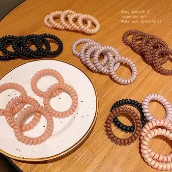 Летняя прозрачная матовая повязка для волос для женщин: Простой, универсальный, не повреждает волосы, идеально подходит для студентов и высоких хвостиков 5 красный