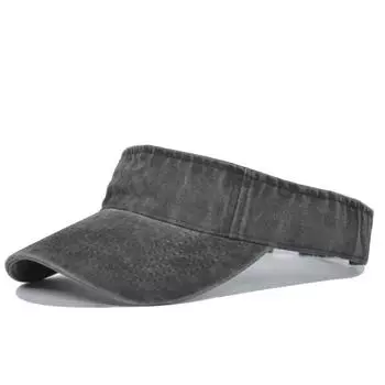 Летняя пустая шляпа-цилиндр, мужская и женская джинсовая шляпа от солнца, однотонная кепка для бега, универсальная, без верха, шляпа-утконос, солнцезащитная шляпа 56-58CM белый