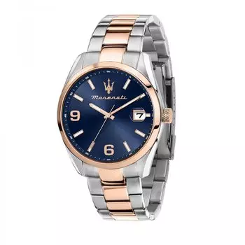 Летняя распродажа. Оригинальные кварцевые часы Maserati Attrazione 43 мм со светящимся циферблатом, 5 АТМ, японский механизм, год выпуска - [Официальный продукт] мужские R88531515006,