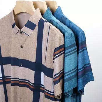 Летняя рубашка для молодых и средних лет, деловая рубашка с короткими рукавами, мужская повседневная рубашка, кардиган M