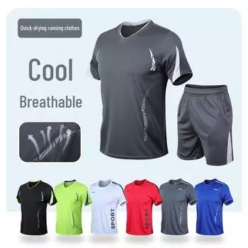 Летняя рубашка из быстросохнущего шелка с коротким рукавом: Дышащий, свободный крой для бега на открытом воздухе и пешего туризма M флуоресцентный зеленый