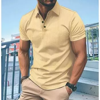 Летняя рубашка поло с карманом на молнии для мужчин, спортивная рубашка поло S красный