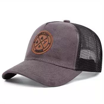 Летняя сетчатая бейсболка для женщин и мужчин Snapback Hat Повседневная дышащая буквенная икона Унисекс Хип-хоп Кепки дальнобойщика Спорт на открытом воздухе Кепка для папы Adjustable&Adult (56-58cm) чёрный