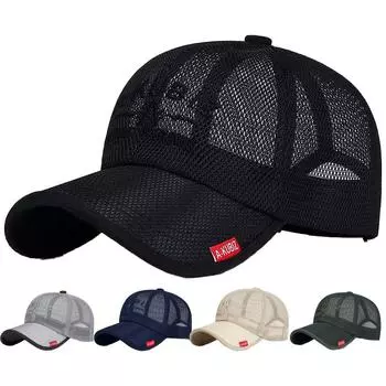 Летняя сетчатая дышащая бейсболка для мужчин и женщин, уличная шляпа от солнца для рыбалки, повседневная спортивная солнцезащитная кепка с козырьком синий