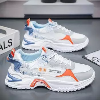 Летняя сетчатая дышащая мужская спортивная обувь Trend All-match Running Shoes Daddy Shoes Кроссовки мужские Tenis Masculino 39