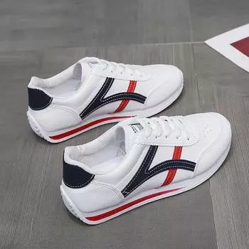 Летняя сетчатая кожа дышащие женские туфли новая спортивная белая обувь повседневная обувь 35