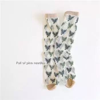 Летняя сетка Детские носки Бесплатный размер Детские носки Ультра-Тонкий Зеленый Свежий Baby Носки дышащий и удобно носить