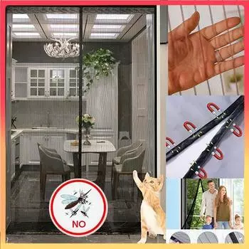 Летняя сетка для двери, защита от комаров, насекомых, мух, насекомых, шторы, сетка, магнитная сетка для двери, кухонные шторы, магнитная сетка для двери 70x200 cm белый