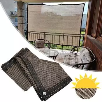 Летняя сетка для защиты от солнца, кофейная затеняющая ткань, наружная сетка для защиты от ультрафиолета, солнцезащитный тент для садовых суккулентов 1x1.3 кофейный