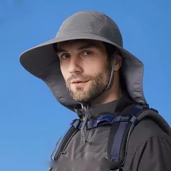 Летняя шаль от солнца, мужская шляпа для езды на велосипеде, альпинизма, солнцезащитный крем, дышащая защита шеи, рыбацкая шляпа хаки