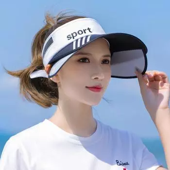 Летняя шапка для бега, женская пустая шляпа, уличная теннисная кепка, модные буквы, солнцезащитный козырек с большими полями, мужская спортивная шапка, соответствующая цвету