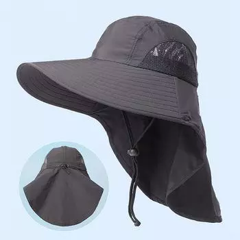 Летняя широкополая шляпа от солнца для мужчин и женщин, регулируемая защитная кепка для сафари, походов, рыбалки, солнцезащитная шляпа для сбора чая