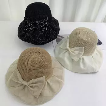 Летняя широкополая шляпа от солнца для женщин, складная, с полым покрытием для защиты лица от ультрафиолета, небольшая шляпа от солнца, закрывающая лицо на открытом воздухе M56-58cm хаки