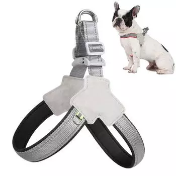 Летняя шлейка для собак без тяги, дышащая, нагрудная, для маленьких, средних и больших собак, кошек, для путешествий, прогулок, французского бульдога, аксессуары для домашних животных S синий