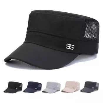 Летняя шляпа, хлопковая военная кепка, мужская уличная рыболовная сетка, солнцезащитная бейсболка, спортивная армейская плоская кепка с козырьком, фуражка Gorras 56-60cm зелёный