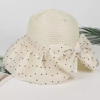 Летняя шляпа из органзы в корейском стиле, женская шляпа от солнца, пляжная шляпа, соломенная шляпа, пляжная шляпа, шляпа от солнца для путешествий на море, шляпа от солнца