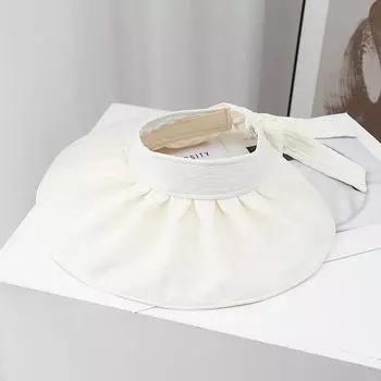 Летняя шляпа от солнца, большая шляпа-ведро, спортивная шляпа от солнца с пустым верхом, складная шляпа, шляпа от солнца для женщин M56-58cm бежевый