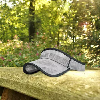 Летняя шляпа от солнца, регулируемая пустая верхняя часть для гольфа, скалолазания, тенниса, вечеринки у бассейна, фестиваля светло-серый