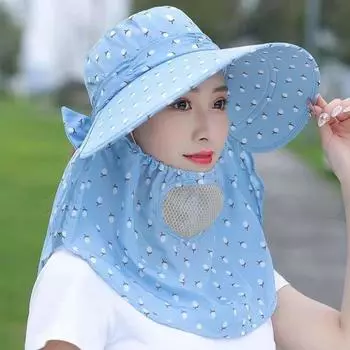 Летняя шляпа от солнца, женская солнцезащитная крышка для лица, корейская версия, шляпа Даян для матери, велосипедная защитная шляпа от солнца, шляпа для сбора чая оптом