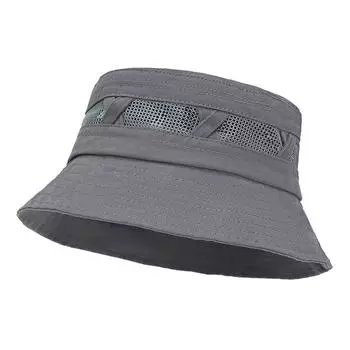 Летняя шляпа рыбака женская тонкая солнцезащитная шляпа для альпинизма с большими полями серый